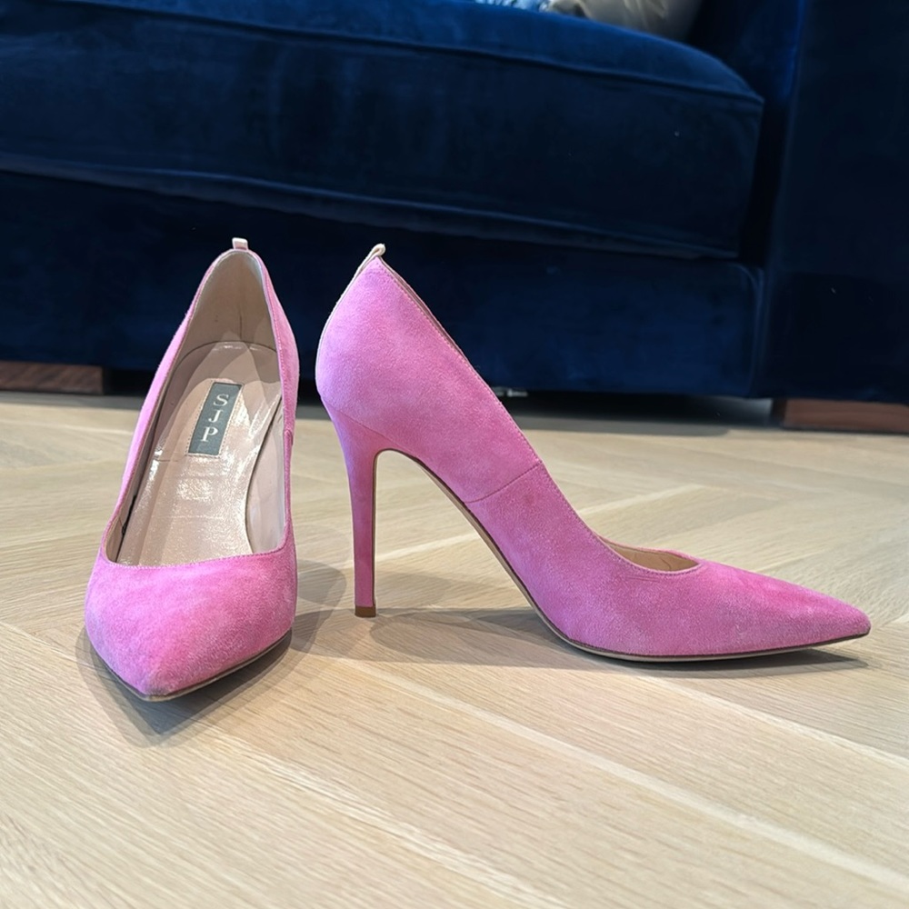 SJP Pink Suede Pumps-Size 37 1/2